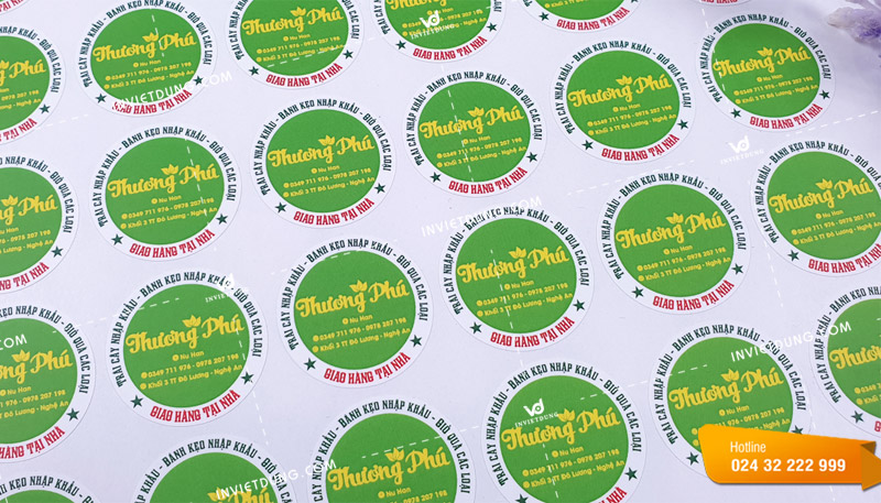 Mẫu decal giấy công ty Thương Phú