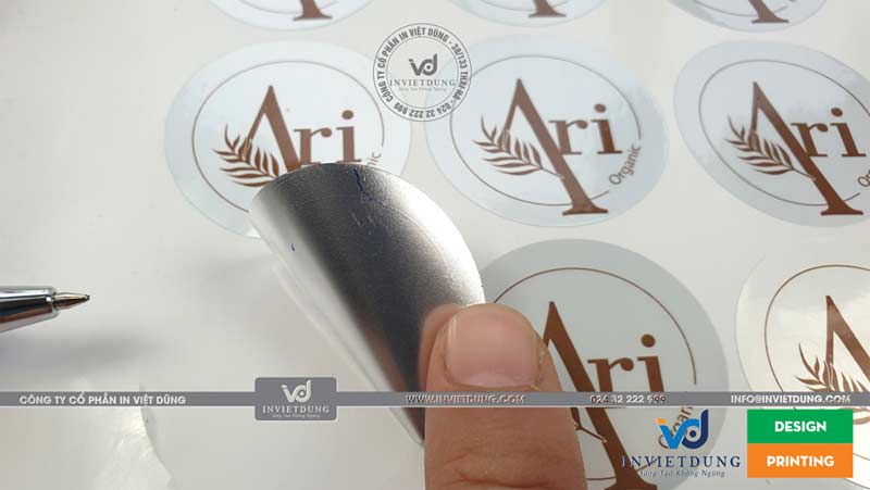 Mẫu tem nhãn decal chống nước đẹp