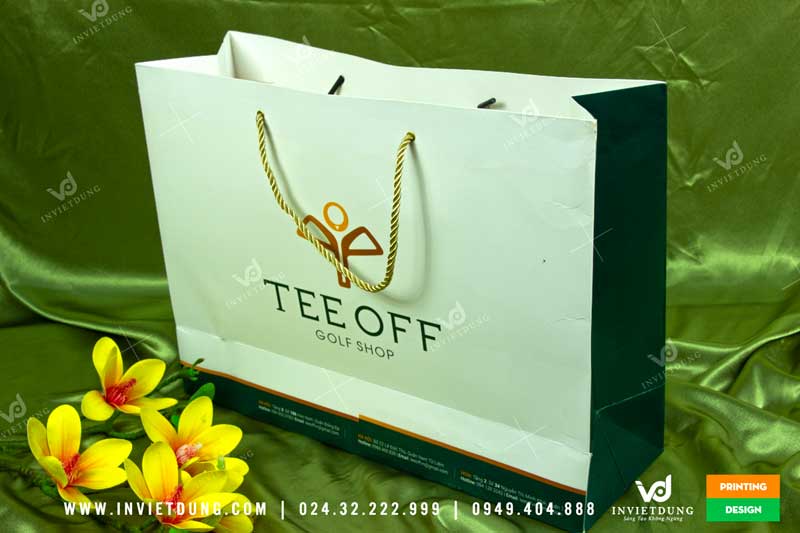 Mẫu túi giấy cho Tee Off Golf Shop