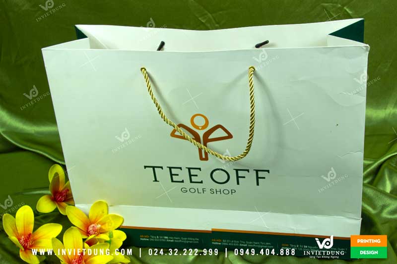 Mẫu túi giấy cho Tee Off Golf Shop