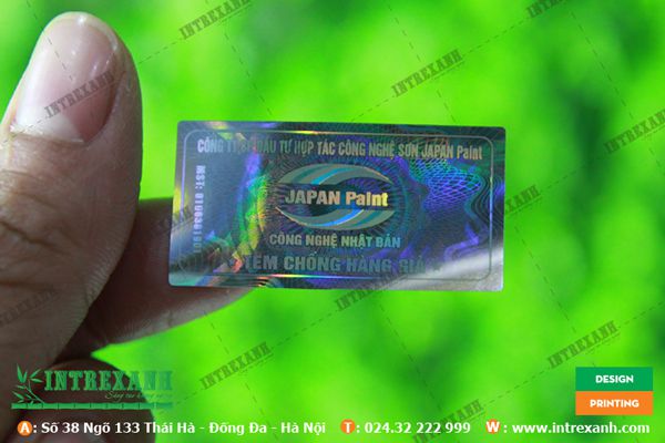 Mẫu tem hologram Japan Paint