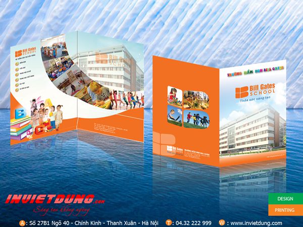Mẫu kẹp file trường học In kẹp file trường học