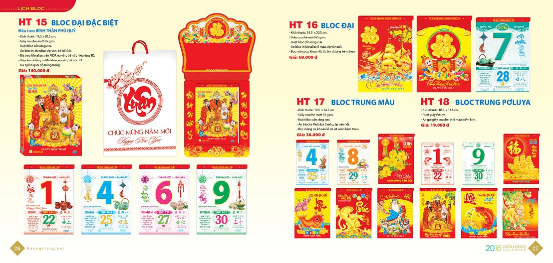 In lịch tết tại Bắc Từ Liêm