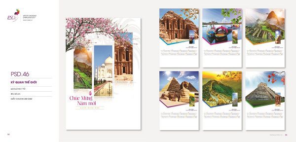 In lịch tết tại quận Đống Đa treo tường
