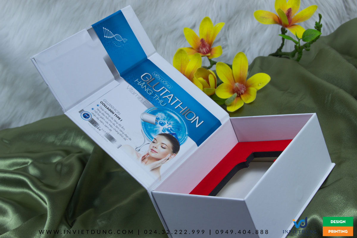 In hộp bìa cứng nam châm đựng mỹ phẩm