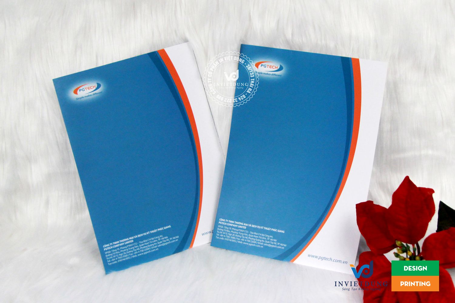 Mẫu in kẹp file đẹp cho công ty PGTECH