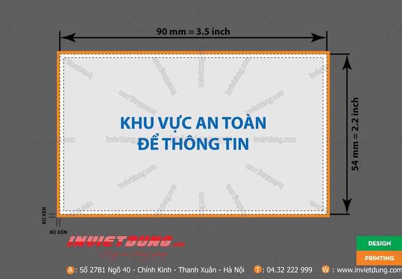 Kích thước namecard chuẩn