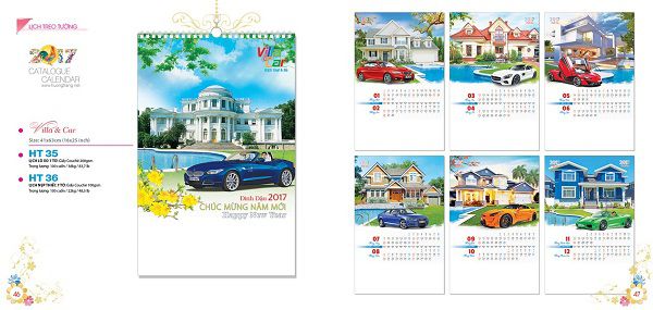 Làm lịch tết số 3