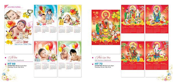 Làm lịch treo tường