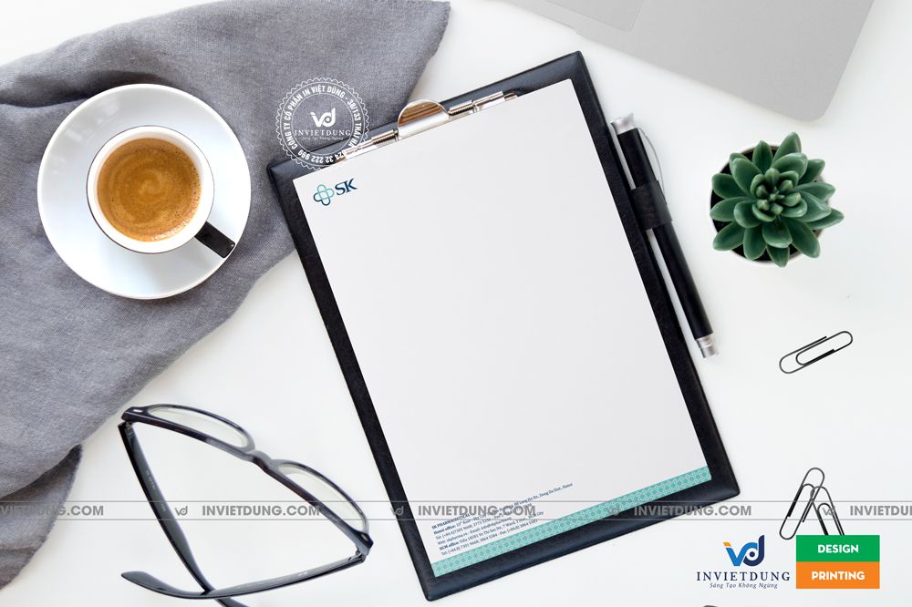 Mẫu giấy tiêu đề hãng dược phẩm SK Pharmaceutical
