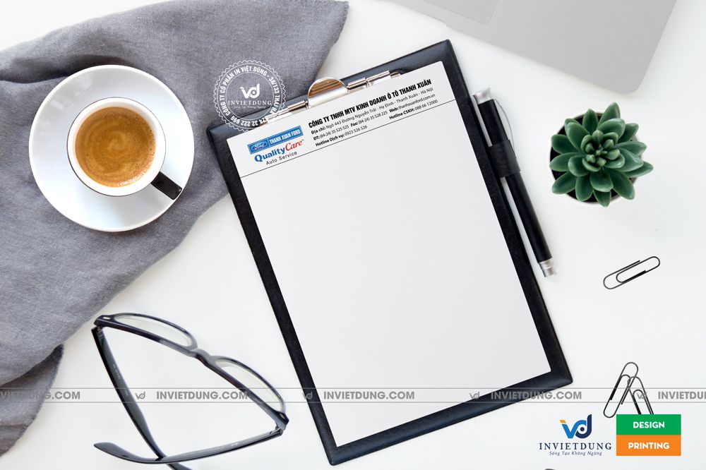 Thiết kế tiêu đề thư oto Thanh Xuân Ford