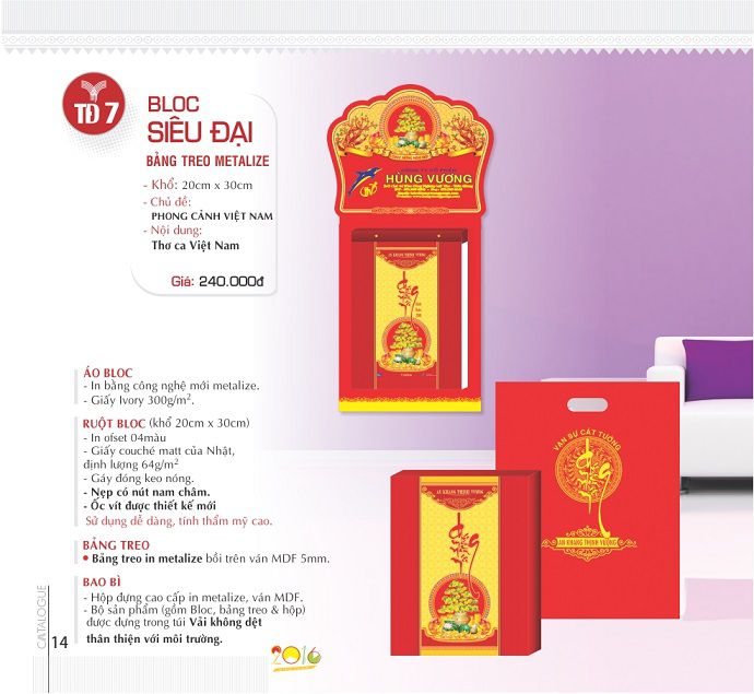 In lịch Tết tại Cầu Giấy