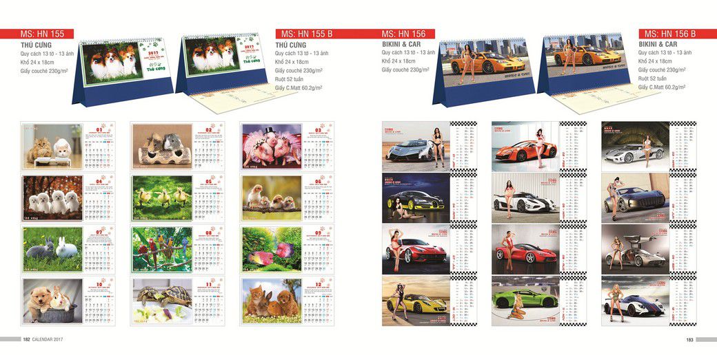 Mẫu lịch để bàn số 12