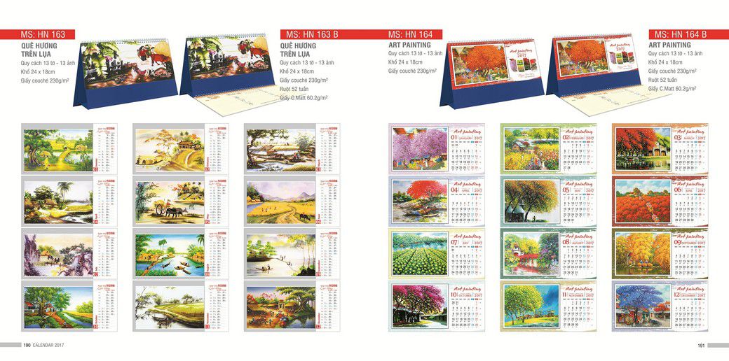 mẫu lịch tết số 14 để bàn 2017