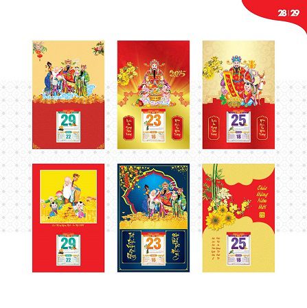 In lịch Tết tại Cầu Giấy
