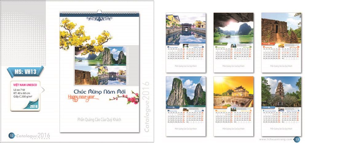 In lịch Tết tại Cầu Giấy