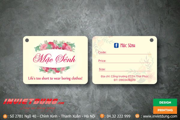 In nhãn mác số lượng ít