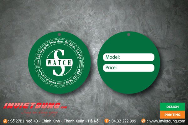 Nhãn mác quần áo ấn tượng, sang trọng