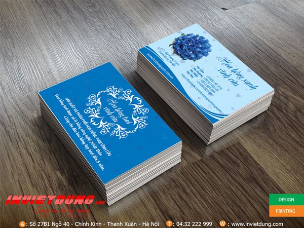  Mẫu in card visit giá rẻ cho shop chuyên kinh doanh hoa hồng