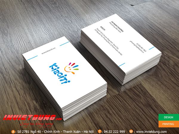 In Card visit đẹp cho công ty cung cấp đồ chơi trẻ em KIZCITI