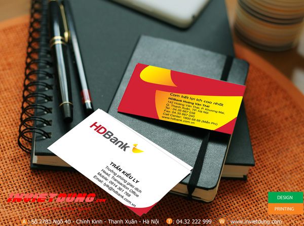 Mẫu card visit ngân hàng HD Bank Mẫu card visit ngân hàng HD Bank