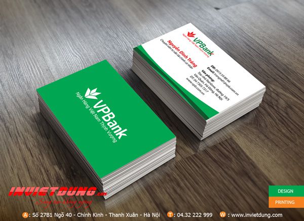 Mẫu card visit ngân hàng VP Bank Mẫu card visit ngân hàng VP Bank