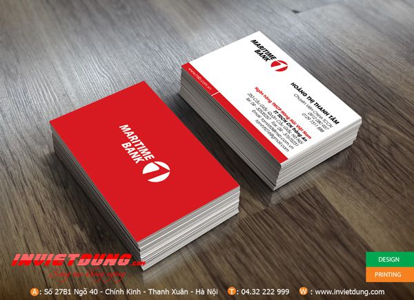 Mẫu Card visit Ngân hàng Maritime Bank Mẫu Card visit Ngân hàng Maritime Bank