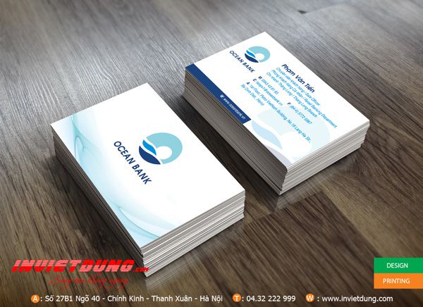 Mẫu card visit ngân hàng Ocean bank - Ngân hàng Đại Dương Mẫu card visit ngân hàng Ocean bank - Ngân hàng Đại Dương