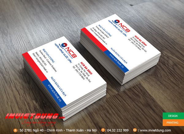 Card visit ngân hàng NCB - Ngân hàng Quốc dân Card visit ngân hàng NCB - Ngân hàng Quốc dân