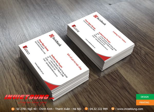 Mẫu card visit ngân hàng SEABank Mẫu card visit ngân hàng SEABank