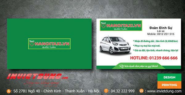30 Mẫu card visit taxi đẹp. In card visit taxi giá rẻ tại Hà Nội.