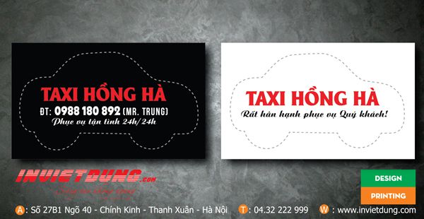 30 Mẫu card visit taxi đẹp. In card visit taxi giá rẻ tại Hà Nội.