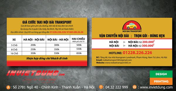 30 Mẫu card visit taxi đẹp. In card visit taxi giá rẻ tại Hà Nội.