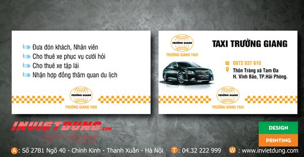 30 Mẫu card visit taxi đẹp. In card visit taxi giá rẻ tại Hà Nội.