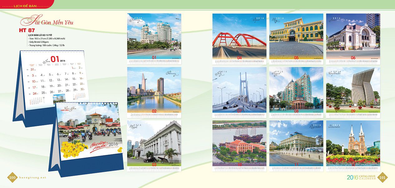 In lịch Tết tại Ba Đình