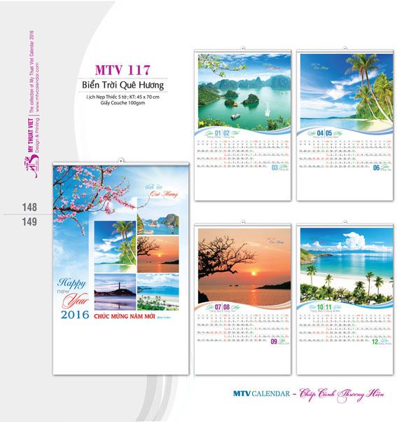 In lịch Tết treo tường đẹp