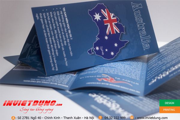 Tờ rơi du học Australia Mẫu tờ rơi du học gấp 3 đẹp