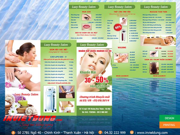Mẫu tờ rơi a4 - Spa Mẫu tờ rơi a4 - Spa