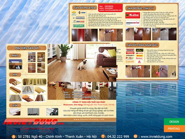 Mẫu tờ rơi A4 - Cửa hàng nội thất - Sàn gỗ Mẫu tờ rơi A4 - Cửa hàng nội thất - Sàn gỗ