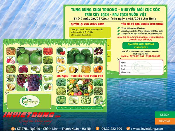 Mẫu tờ rơi A4 Trái cây rau quả Mẫu tờ rơi A4 Trái cây rau quả