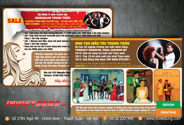 Mẫu tờ rơi quảng cáo tóc, Tờ rơi Hair salon, Tờ rơi salon tóc đẹp