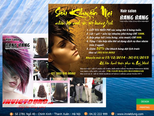 thiết kế tờ rơi hair salon thiết kế tờ rơi hair salon