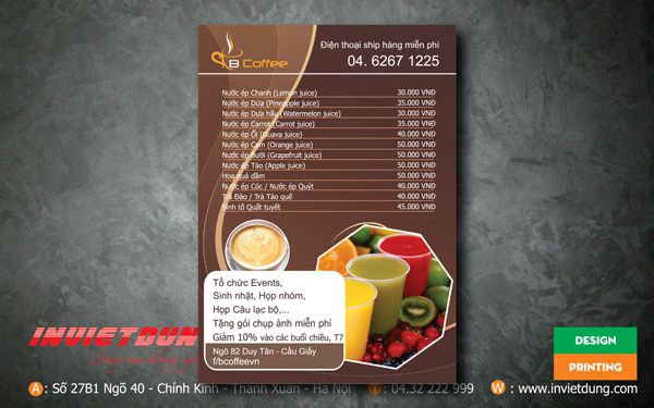 mẫu tờ rơi quán cafe
