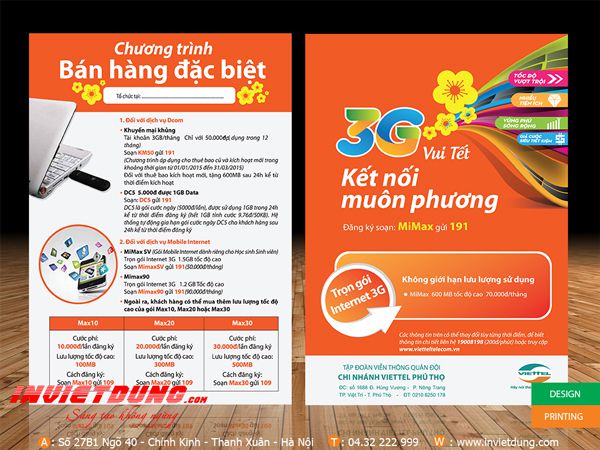 Mẫu tờ rơi viettel