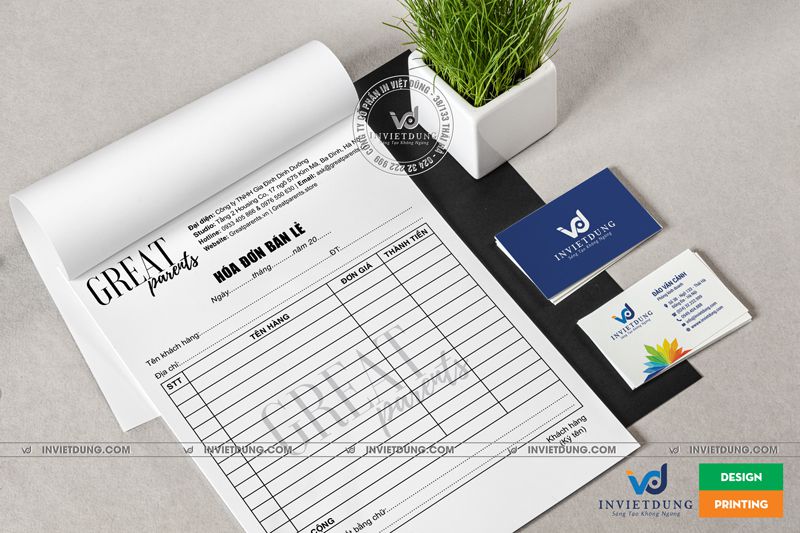 Mẫu hóa đơn bán lẻ công ty TNHH Gia Đình Dinh Dưỡng