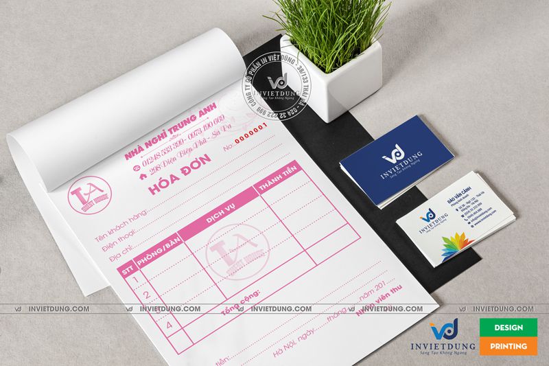 Mẫu hóa đơn nhà nghỉ Trung Anh