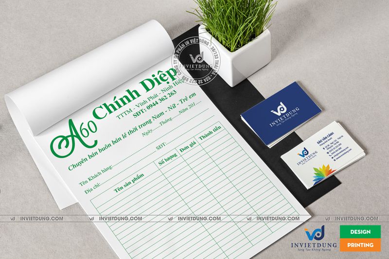 Mẫu hóa đơn bán hàng cửa hàng quần áo