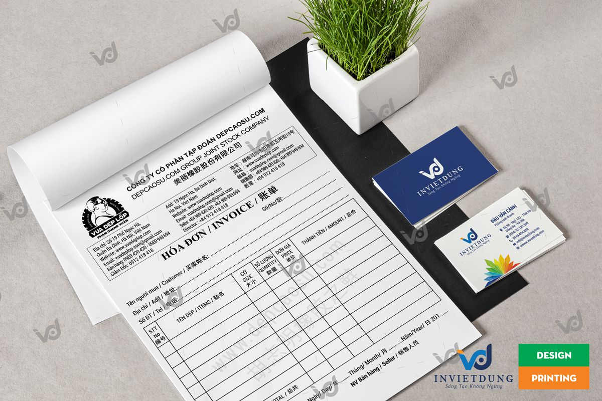 Mẫu hóa đơn bán lẻ cửa hàng dép cao su,