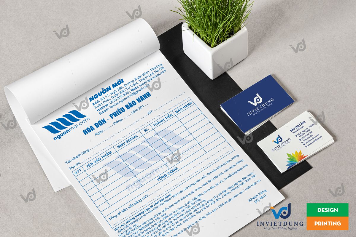In hóa đơn kiêm phiếu bảo hành giá rẻ