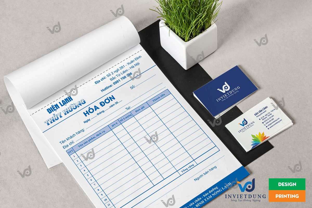Thiết kế hóa đơn cửa hàng điện lạnh